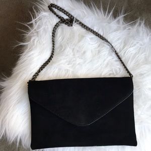 J.Crew Black Envelope Clutch